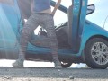 Having A Piss On The Side Of The Road