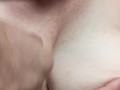 Milf gets her DDD boobs covered in cum