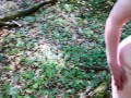 Very hard tit flogging outdoor - completely naked