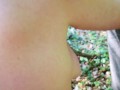 Very hard tit flogging outdoor - completely naked