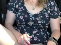 Hotwife Masturbates in Car After a Stressful Day at Work - Horny Whore