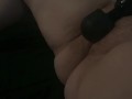 Short PAWG wife vibrates clit with wand