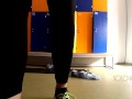 School locker room, innocent public masturbation