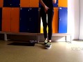 School locker room, innocent public masturbation