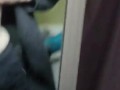 Sexy milf squirting breastmilk onto mirror, beautiful big nipples