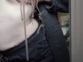 Sexy milf squirting breastmilk onto mirror, beautiful big nipples