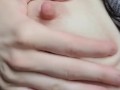 Sexy milf squirting breastmilk onto mirror, beautiful big nipples