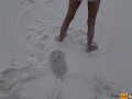 Sandy Beach Pee (4K Public Nature Pissing)