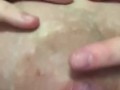 Hand expressing my breastmilk 