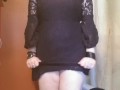 Goth confidently strips in sexy underwear set