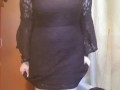 Goth confidently strips in sexy underwear set