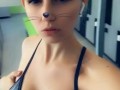 18 babe masturbates in the gym