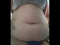 Bbw playing with huge belly