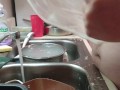 A man doing the dishes!!!   PT. 1