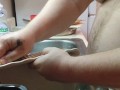 A man doing the dishes!!!   PT. 1
