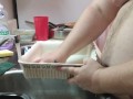 A man doing the dishes!!!   PT. 1
