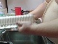 A man doing the dishes!!!   PT. 1