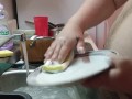 A man doing the dishes!!!   PT. 1
