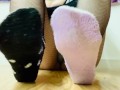 Fuzzy socks foot tease emo gf