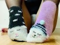 Fuzzy socks foot tease emo gf