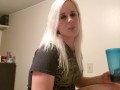 Hot Milf seducing step son for hot joi blow job