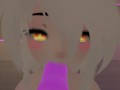 hot Virtual Angel has fun with her new toys (loud moaning and pov) in vrchat