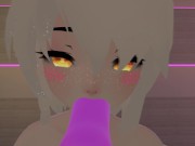 hot Virtual Angel has fun with her new toys (loud moaning and pov) in vrchat