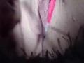Quick solo creamy pussy