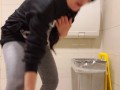 Made A Huge Mess With My Golden Piss In the Public Restroom