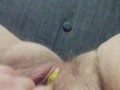 Stuffing my pussy with a lemon