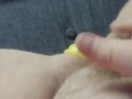 Stuffing my pussy with a lemon