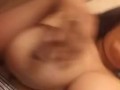 Big titty mixed babe plays with tits