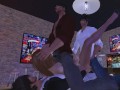 Pantyhose Babe Fucks 3 Guys at a Sports Bar