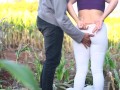 Hot anal fuck in a cornfield - Amateur Ana Chaude