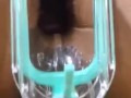 Anal stretching urine degradation in ass with speculum