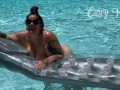 Fat Ass BBW Pool Float Struggle