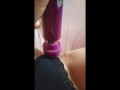 Milf playing un black panty, fingering adn masturbation her massager