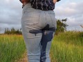 Alice - Desperate to pee, then lost it and pissed myself in jeans and panties ;)