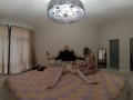 gorgeous spinner ginger LEA first time girl on girl strap-on experience VR180 private bedroom fun