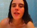 OLD CHUBBY PinkMoonLust TEASE Hairy Girl Running Water Stream Faucet Bathtub: She Puts Water on Clit