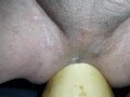 huge vegetable insertion close up