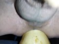 huge vegetable insertion close up