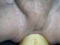 huge vegetable insertion close up