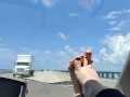 My feet at 7 mile bridge fl