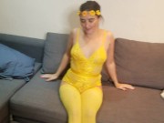 Pixiee Little strips after swallowing all of Chazzy's cum