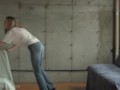 Sheer Pantyhose Under Jeans - Star Nine Nylon Masturbation Trailer