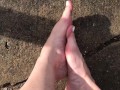 ASMR dirty wet toes in the sun