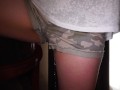 She pissing in shorts standing up - cant holding it and pee - girl peeing in short shorts