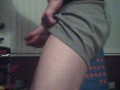 Ripping my cock from my CK boxers and shooting load