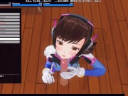 3D HENTAI OVERWATCH POV D.VA blowjob